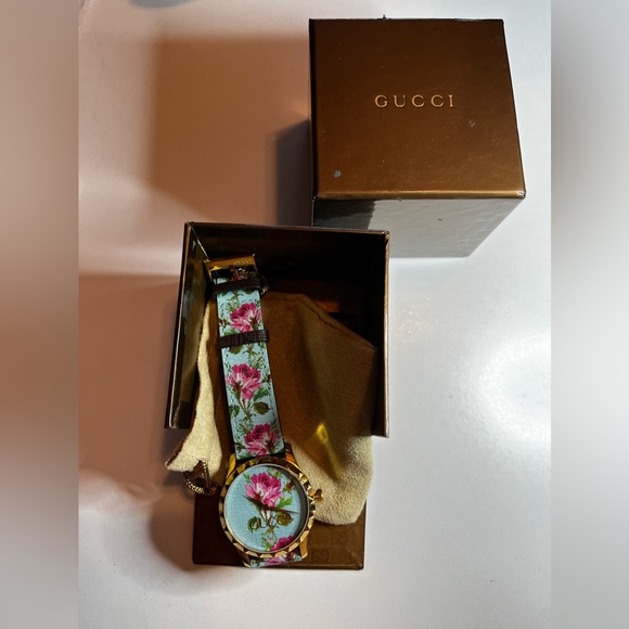GUCCI YA1264085 G-Timeless “AQUA FLORA” Ladies Watch - Picture 7 of 16
